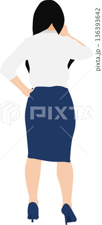 ビジネスウーマンのイラスト ビジネスウーマンのイラスト 136393642