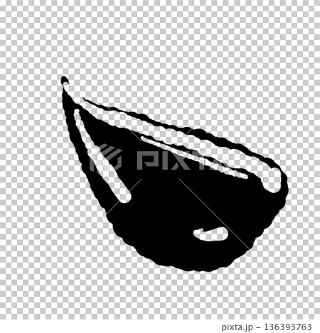 皮をむいたにんにく一片のモノクロイラスト 料理のアクセント用シルエット 皮をむいたにんにく一片のモノクロイラスト 料理のアクセント用シルエット 136393763