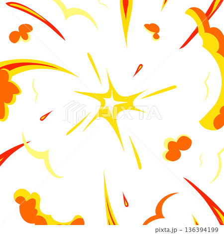 Explosion drawing in comic effect style. Boom icon Explosion drawing in comic effect style. Boom icon 136394199