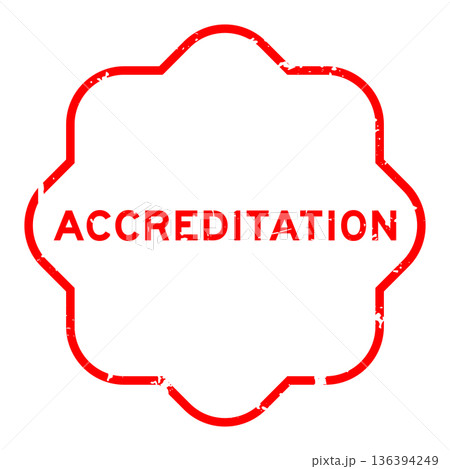 Grunge red accreditation word square rubber seal stamp on white background Grunge red accreditation word square rubber seal stamp on white background 136394249