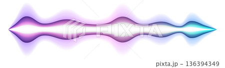 Sound wave. Neon music playing pulse form 136394349