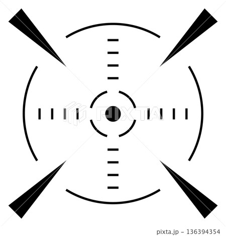 Target scope element. Round aiming hud icon Target scope element. Round aiming hud icon 136394354