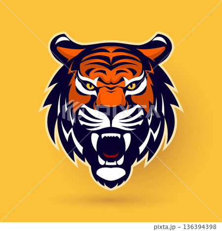 Tiger Mascot Logo 136394398