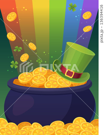 Irish holiday background. Saint Patrick day flyer 136394416
