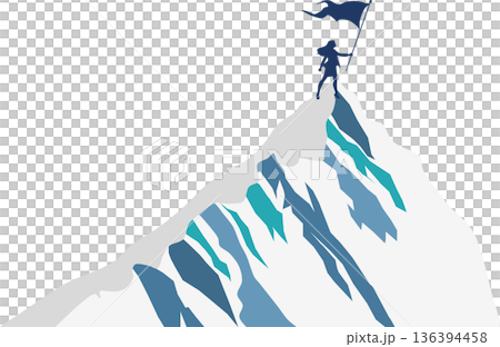 目標達成へのロードマップのイラスト 136394458