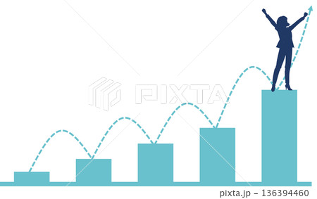 目標達成へのロードマップのイラスト 目標達成へのロードマップのイラスト 136394460