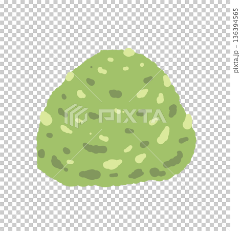 おろしわさびのイラスト 盛り付けられた練りわさびの素材 136394565