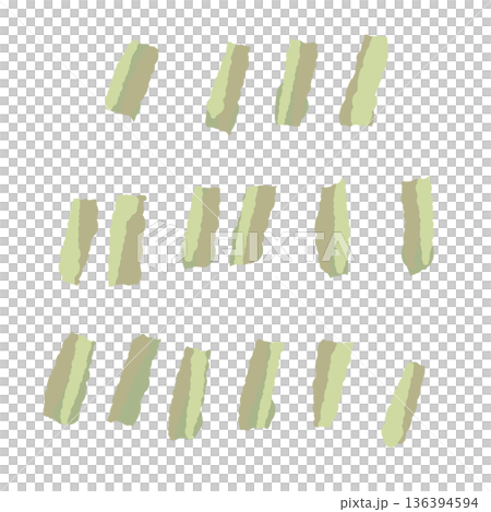 細かく刻んだレモングラスのイラスト ハーブティー用の茶葉やドライハーブ素材 136394594