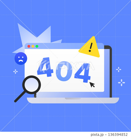 404 not found エラーベクターイラスト 136394852