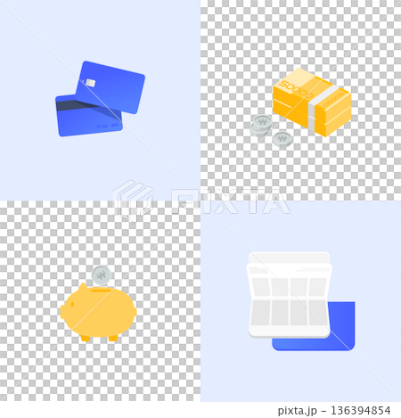 Asset management, finance related money and card vector icon set Asset management, finance related money and card vector icon set 136394854