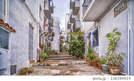 Street Scene, Peniscola, Spain Street Scene, Peniscola, Spain 136394914