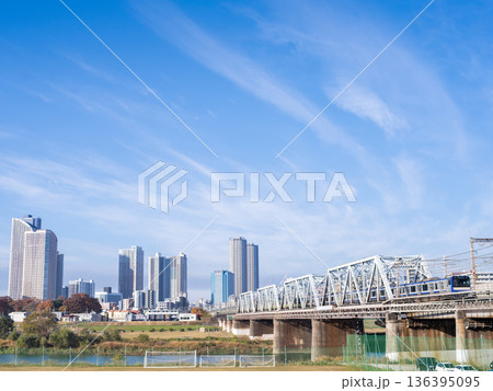 【横須賀線】早朝の東京方面へ向かう列車 136395095