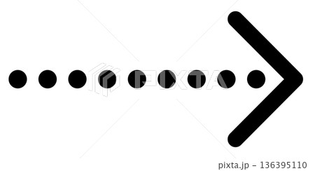 Arrow Direction Concept with Dotted Line Path Showing Forward Movement Progress Navigation Flow Guidance and Next Step Symbol for Interface Design Instruction Signs and User Experience Graphics 136395110