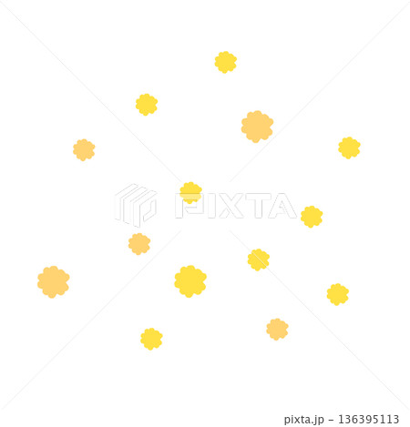 飛散した花粉のイラスト 飛散した花粉のイラスト 136395113