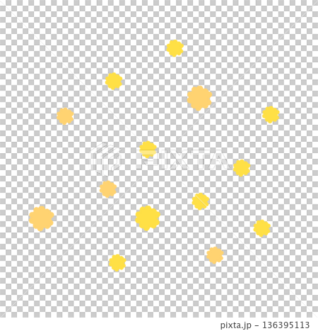 飛散した花粉のイラスト 飛散した花粉のイラスト 136395113