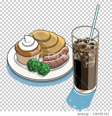 おしゃれなカフェのドリンク 136395181