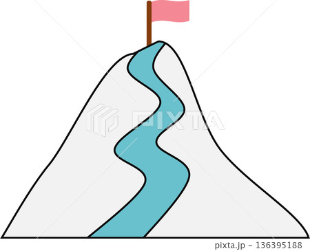 目標達成へのロードマップのイラスト 136395188