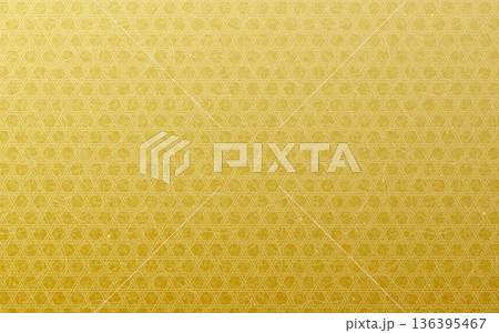 シームレスなゴールド和柄パターン。籠目。 シームレスなゴールド和柄パターン。籠目。 136395467