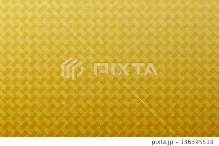 シームレスなゴールド和柄パターン。分銅繋ぎ。 シームレスなゴールド和柄パターン。分銅繋ぎ。 136395518