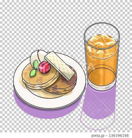 パンケーキのセット 136396198