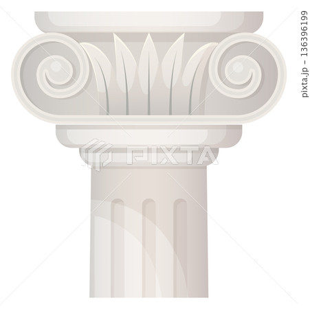 Ancient greek architecture element. Ionic order column 136396199