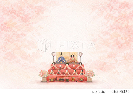 ひな祭り・桃の節句：青空が映り込む清らかな水面 136396320