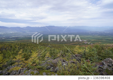 群馬県 浅間山 スカイロックトレイルの高台から鬼の押出し溶岩を見る 2025年10月18日 群馬県 浅間山 スカイロックトレイルの高台から鬼の押出し溶岩を見る 2025年10月18日 136396408