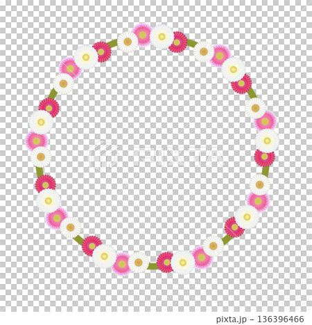 Daisy circular frame illustration Daisy circular frame illustration 136396466