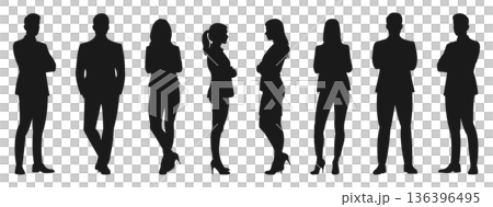 ビジネスパーソンセット　シルエット 136396495