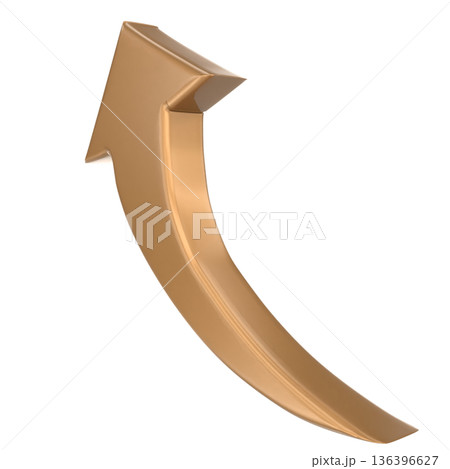 arrow in yellow and green arrow 136396627