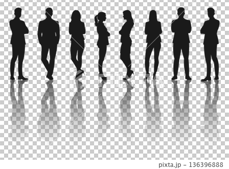 ビジネスパーソンセット　シルエット 136396888