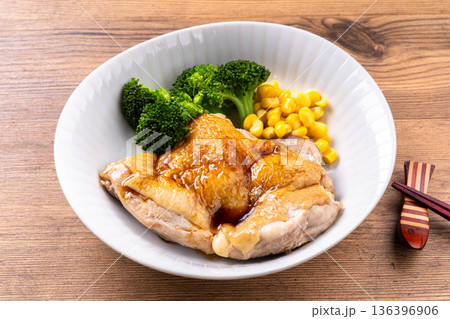 鶏肉ガーリックソテー（ぽん酢ソース） 136396906