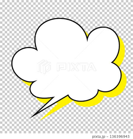Simple speech bubble illustration - Fluffy Simple speech bubble illustration - Fluffy 136396943