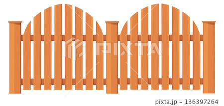 Rural plank fence cartoon yard barrier protection Rural plank fence cartoon yard barrier protection 136397264