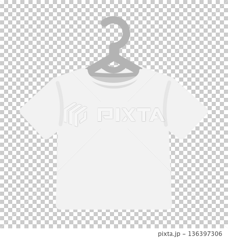 Tシャツとハンガー　イラスト 136397306
