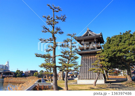 愛知県名古屋市、宮の渡し公園の風景 136397486