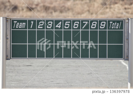 チーム別の得点や結果を記録できるスコアボード 136397978