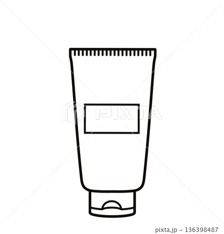 化粧品_チューブ_線画 136398487