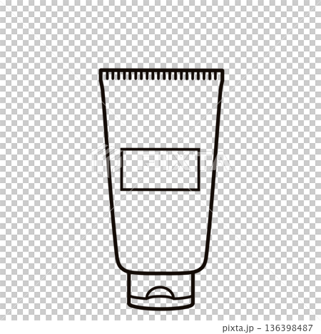 化粧品_チューブ_線画 136398487