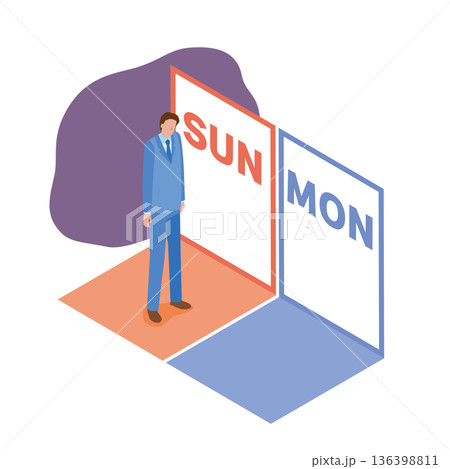 月曜日が憂うつなビジネスマン 136398811