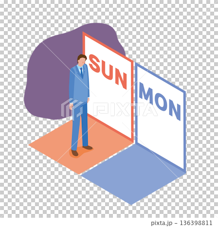 月曜日が憂うつなビジネスマン 136398811