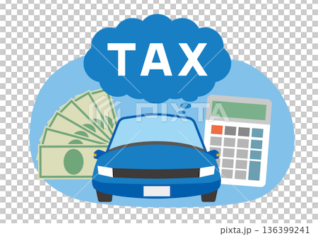 汽車和稅收圖示 汽車和稅收圖示 136399241