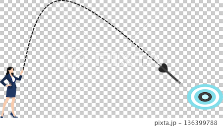 ターゲットを攻略するイラスト 136399788