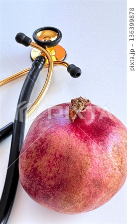 Antioxidant Analysis Using Scientific Equipment And Fruit. Scientific Investigation Combining Medical Instruments With Textured Fruit For Nutritional Analysis Purposes 136399878
