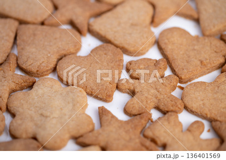 Vintage cookies spark warm feelings, Oldfashioned cookies evoke nostalgic comforting memories, Traditional heart and star biscuits evoke warm childhood memories and comfort Vintage cookies spark warm feelings, Oldfashioned cookies evoke nostalgic comforting memories, Traditional heart and star biscuits evoke warm childhood memories and comfort 136401569