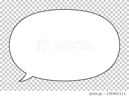 簡單的橢圓形對話框（尾部朝外） 136402111