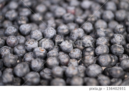 Softfocused blueberries forming tonal abstract field, muted palette and shallow depth create dreamy editorial mood suitable for backgrounds and healthy living narratives Softfocused blueberries forming tonal abstract field, muted palette and shallow depth create dreamy editorial mood suitable for backgrounds and healthy living narratives 136402931