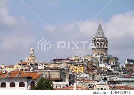 view of istanbul and galata tower 136402978