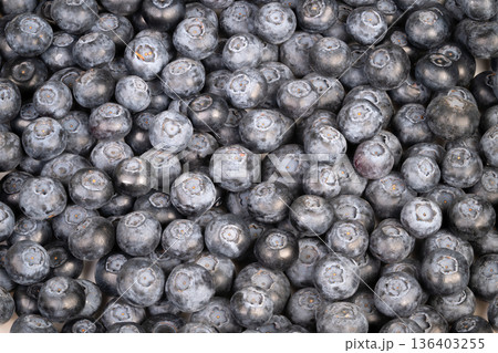 Dusty blue blueberries arranged in heap. Natural varied frozen blueberries with textured skins. Closeup of frozen blueberries showcasing rustic farm harvest and textured skins Dusty blue blueberries arranged in heap. Natural varied frozen blueberries with textured skins. Closeup of frozen blueberries showcasing rustic farm harvest and textured skins 136403255