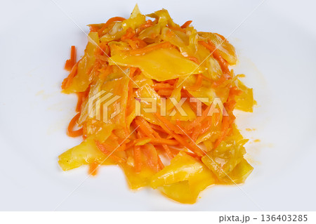 Spicy pickled vegetable. Boldly flavored pickled root and leaf mixture served fresh. Energetic urban market favorite featuring spicy tangy pickled vegetables in vibrant hues 136403285